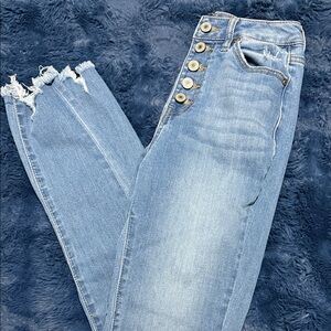 KanCan High Rise Light Blue Distressed Women Jeans